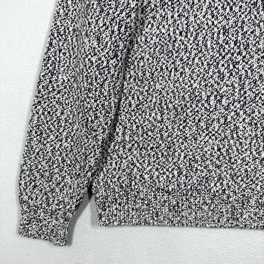 J Crew Sweater Mens Large Marled Cotton Crewneck Pullover Chunky Knit Fisherman